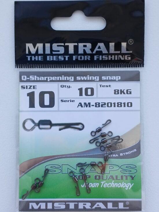 Mistrall, Q-Sharpening swing snap, nr.10, 10psc/pack